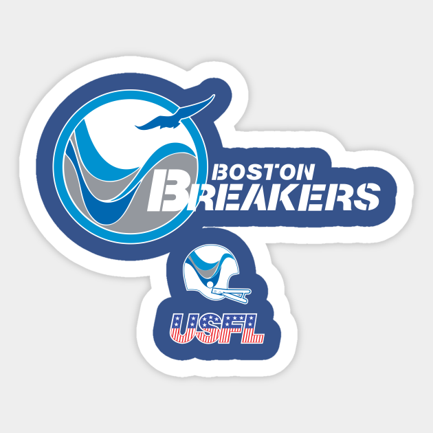 Boston Breakers Retro Logo Football Throwback Sticker TeePublic